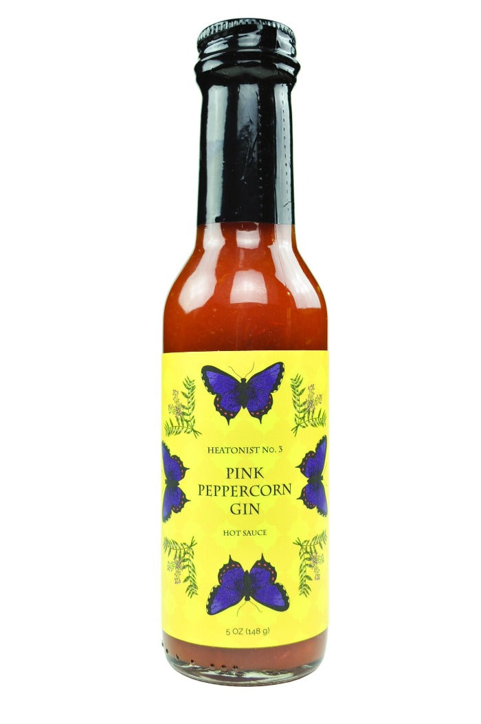 HEATONIST No. 3 Pink Peppercorn Gin Hot Sauce | Butterfly Bakery of Vermont M0