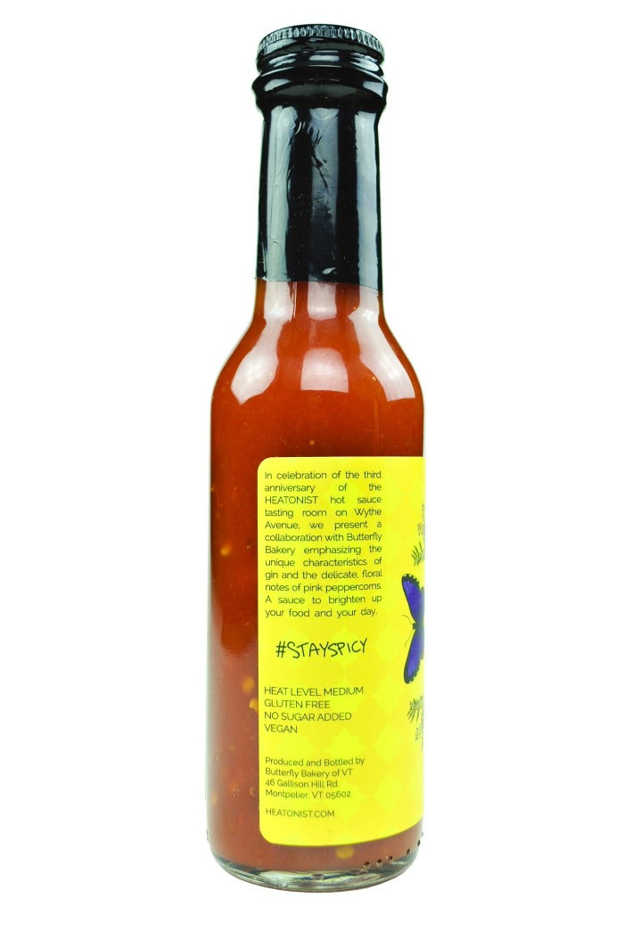 HEATONIST No. 3 Pink Peppercorn Gin Hot Sauce | Butterfly Bakery of Vermont M0