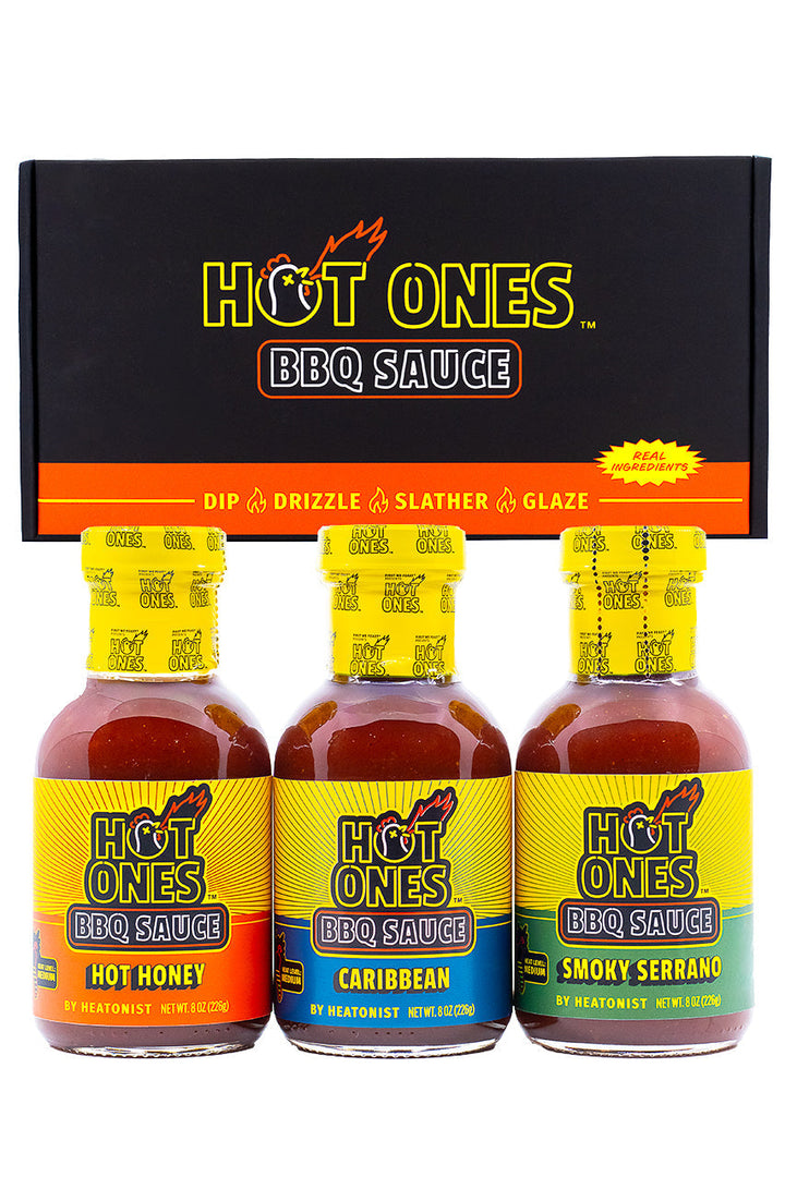 Hot Ones BBQ Trio Pack (Hot Honey / Caribbean / Smoked Serrano) H8