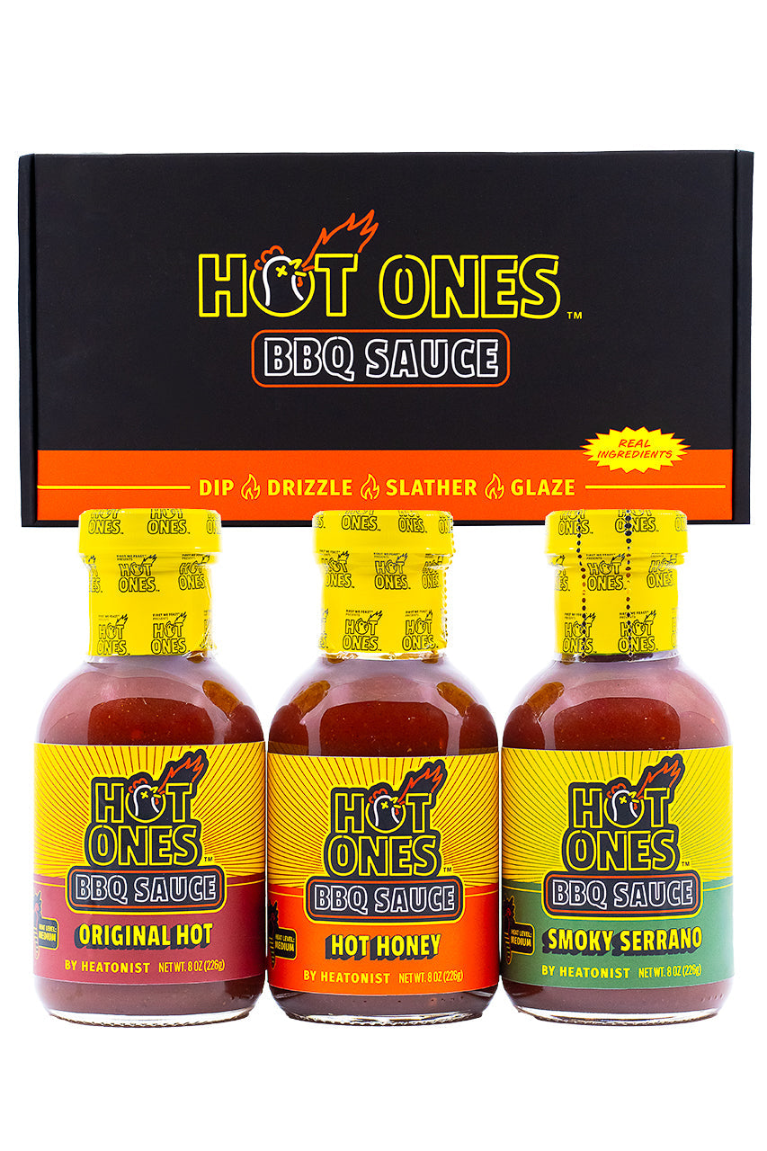 Hot Ones BBQ Trio Pack (Original / Hot Honey / Smoked Serrano) F2