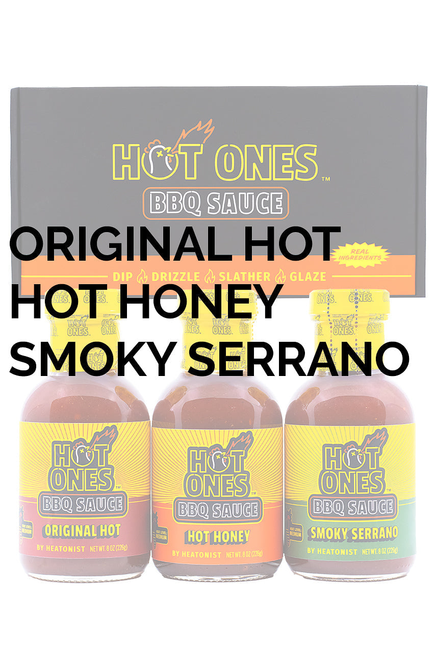 Hot Ones BBQ Trio Pack (Original / Hot Honey / Smoked Serrano) F2