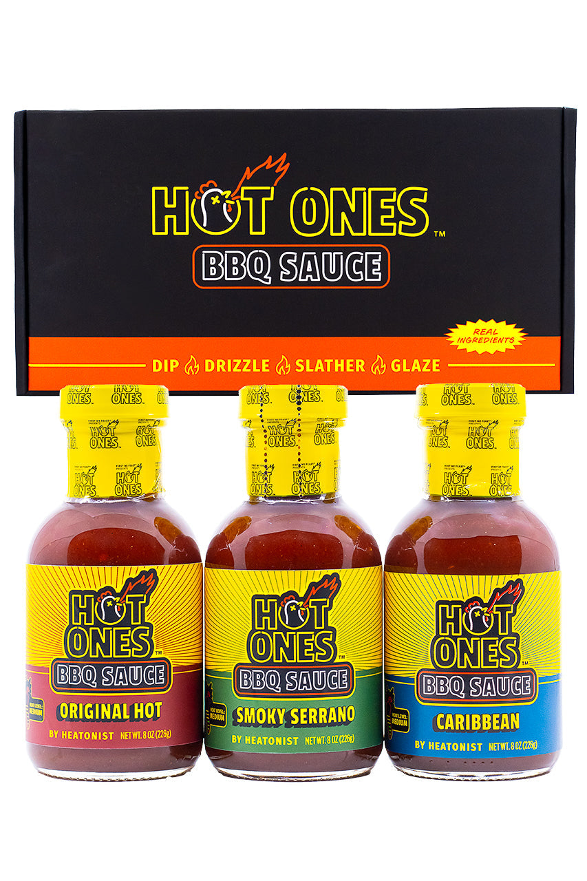 Hot Ones BBQ Trio Pack (Original / Smoked Serrano / Caribbean) J3