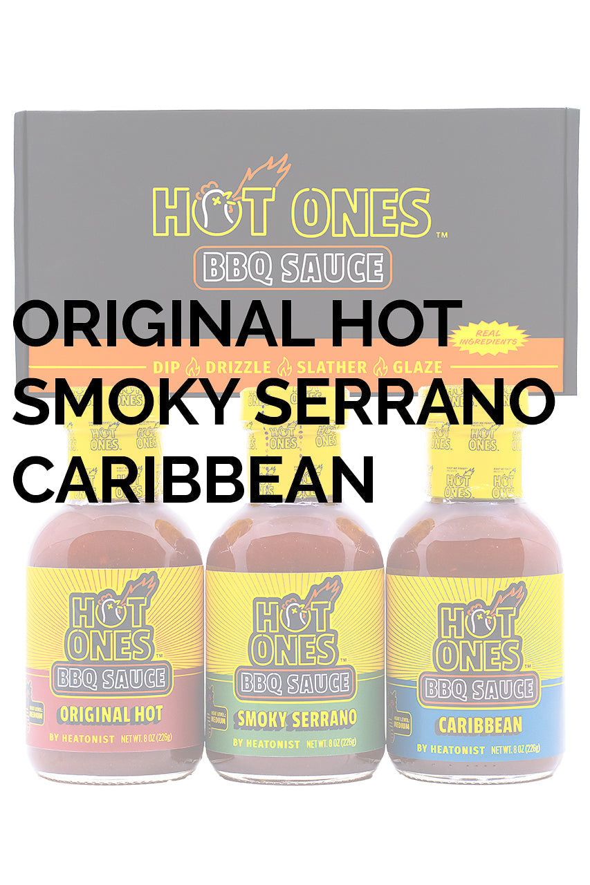 Hot Ones BBQ Trio Pack (Original / Smoked Serrano / Caribbean) J3