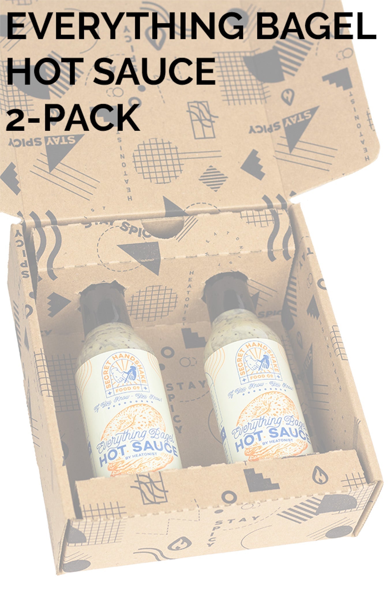 Secret Handshake Food Co Everything Bagel Hot Sauce 2-Pack J8